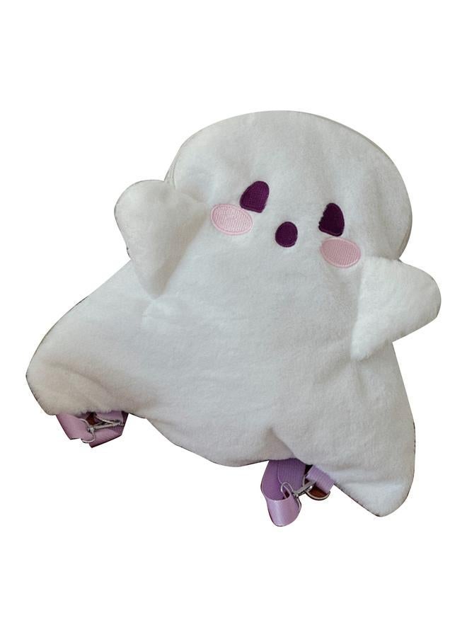 NIBEMINENT Ghost Plush Backpack Cute Large Capacity Soft Cartoon Multifunctional Fluffy Bag for Girls Women White Free Size  - Image 2
