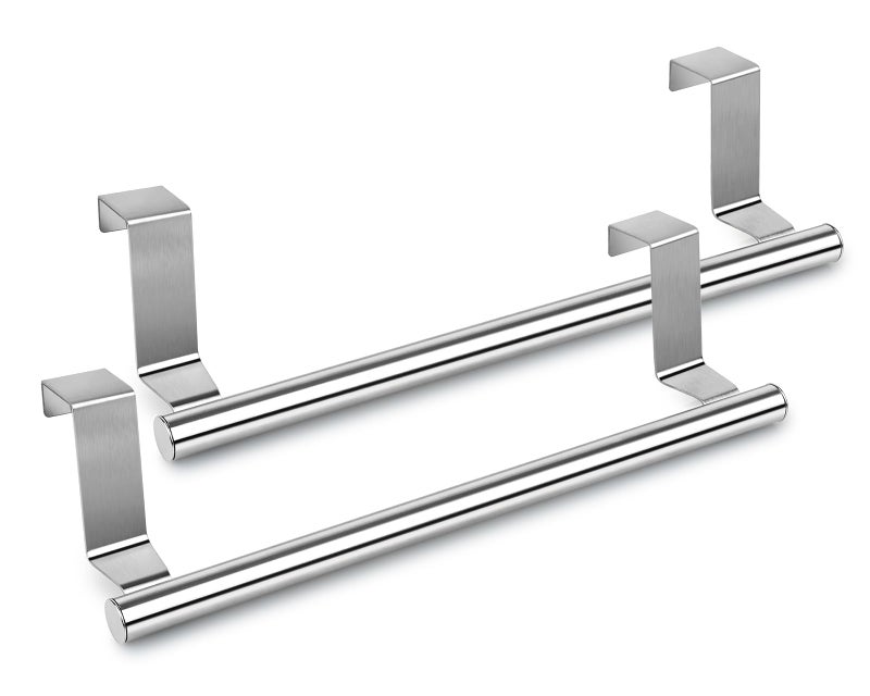 DS.DISTINCTIVE STYLE DS. DISTINCTIVE STYLE Kitchen Towel Holder Over Cabinet Door Towel Bar 2 Pieces Stainless Steel Kitchen Towel Hanger - Image 1