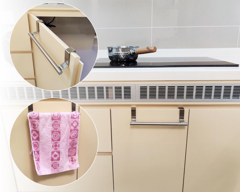 DS.DISTINCTIVE STYLE DS. DISTINCTIVE STYLE Kitchen Towel Holder Over Cabinet Door Towel Bar 2 Pieces Stainless Steel Kitchen Towel Hanger - Image 5