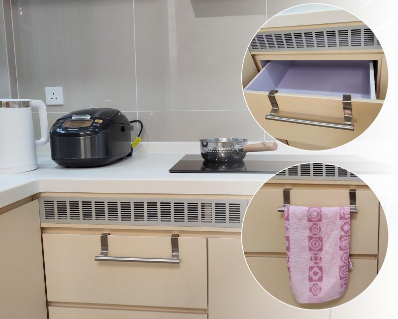 DS.DISTINCTIVE STYLE DS. DISTINCTIVE STYLE Kitchen Towel Holder Over Cabinet Door Towel Bar 2 Pieces Stainless Steel Kitchen Towel Hanger - Image 4