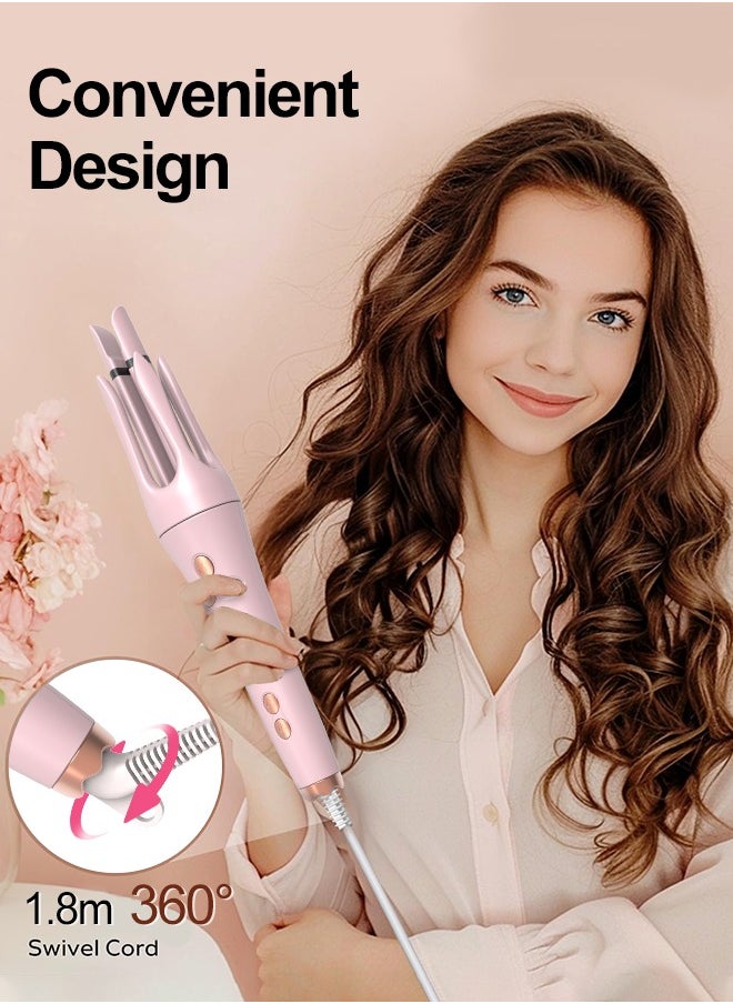 3 IN 1 Automatic Curling Iron Rotating Curling Wand with Replaced 2 Sizes Barrel 25mm, 32mm, Double Voltage Hair Styling Curler, 8 Gears Fast Heating