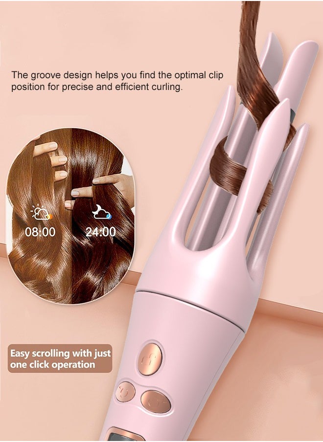 3 IN 1 Automatic Curling Iron Rotating Curling Wand with Replaced 2 Sizes Barrel 25mm, 32mm, Double Voltage Hair Styling Curler, 8 Gears Fast Heating