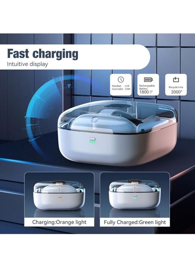 قاعدة شحن لميتا كويست 3 مع أضواء RGB، قاعدة شحن لنظارة الواقع الافتراضي ميتا كويست 3، قاعدة عرض لنظارة الواقع الافتراضي ميتا كويست 3 مع أضواء LED لاكسسوارات ميتا كويست 3 - Image 2