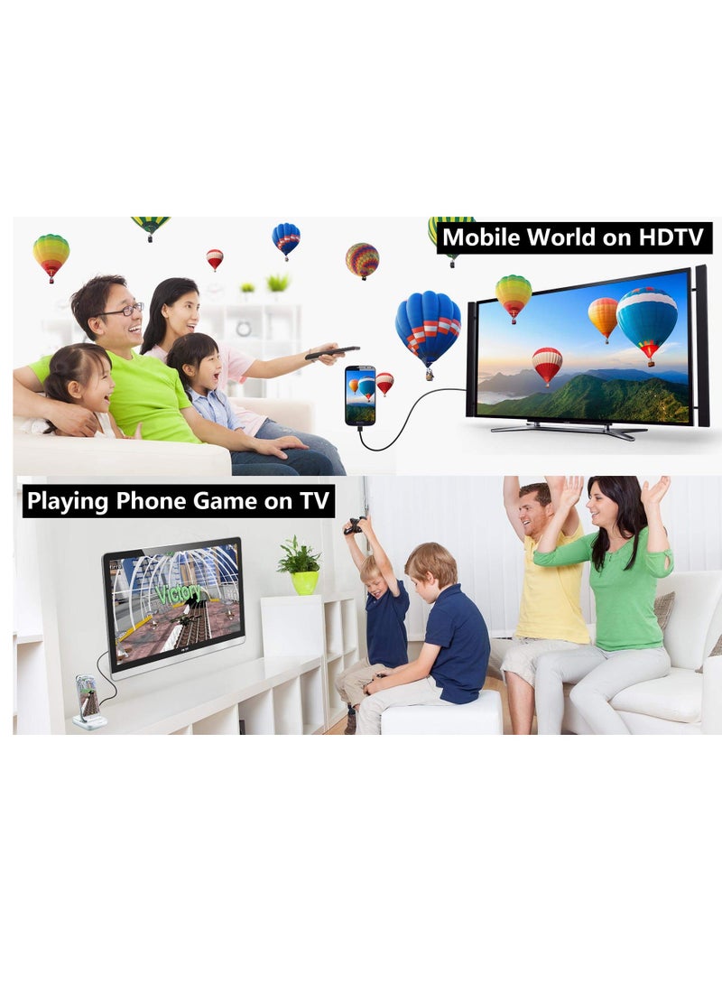4K HDMI Adapter MHL Converter Cable for iPhone 15 Pro Max Samsung Galaxy USB Type C Android Phones to TV Projector Monitor - Image 2