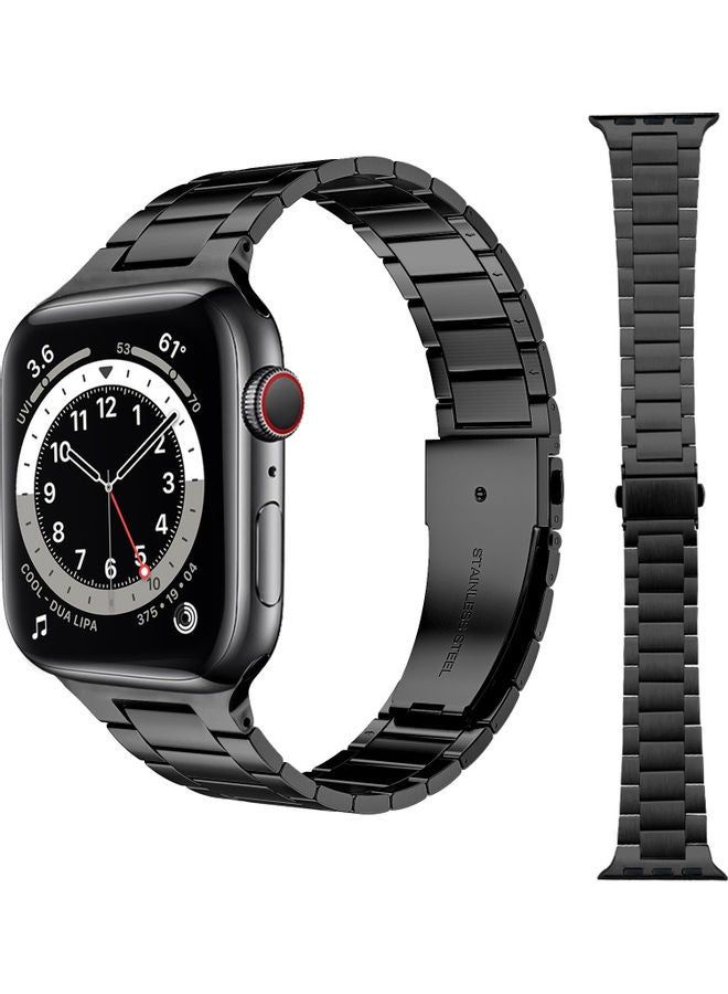 vesus Replacement Band For Apple Watch Series 1/2/3/4/5/6/SE 42/44mm Black