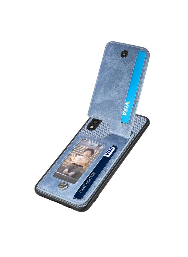 S-TOP Case For Samsung Galaxy A50 Carbon Fiber Vertical Flip Zipper Wallet Phone Case - Image 3