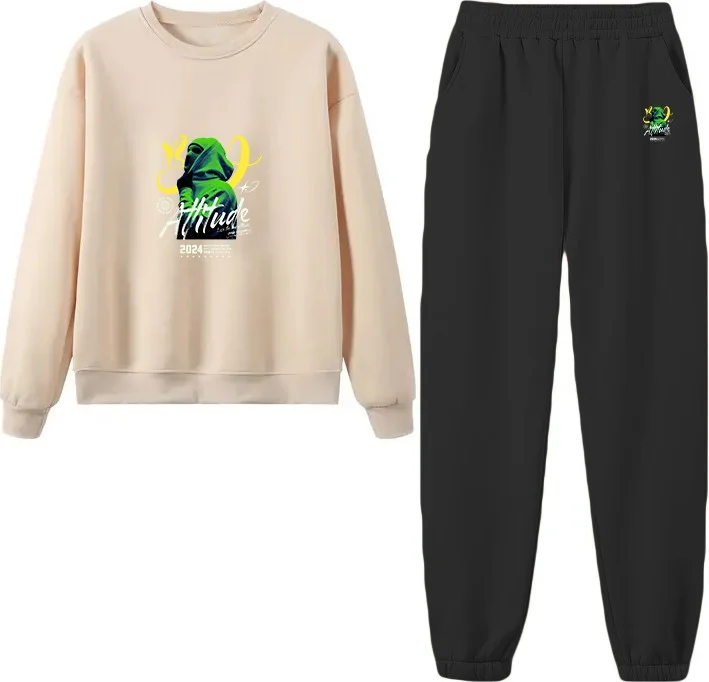 DogFish Tracksuit Oversize Image Printed Tracksuit,lover,couple Combination Green