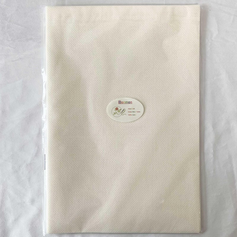Donmon Aida Cloth 14 Count Cross Stitch Fabric,19Ã—28inch (14CT, Off White) - Image 3