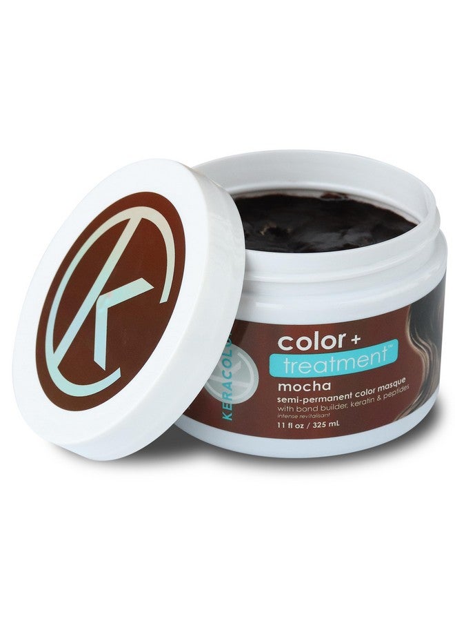 KERACOLOR Color + Treatment Mocha Highly Pigmented Semipermanent Color Masque For Vibrant Hydrated Hair 11 Fl Oz - Image 1