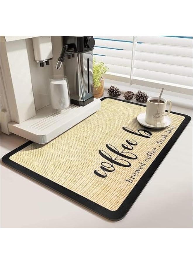 HOOKOR Coffee Rubber Service Mat Bar Non Slip | Dish Glass Drying Mat Flexible Coasters Leakproof Coffee Shops Restaurant Kitchen Counter Top  - Image 1