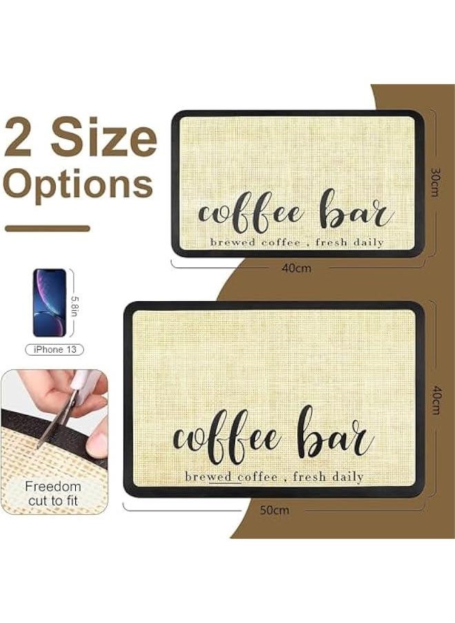 HOOKOR Coffee Rubber Service Mat Bar Non Slip | Dish Glass Drying Mat Flexible Coasters Leakproof Coffee Shops Restaurant Kitchen Counter Top  - Image 2