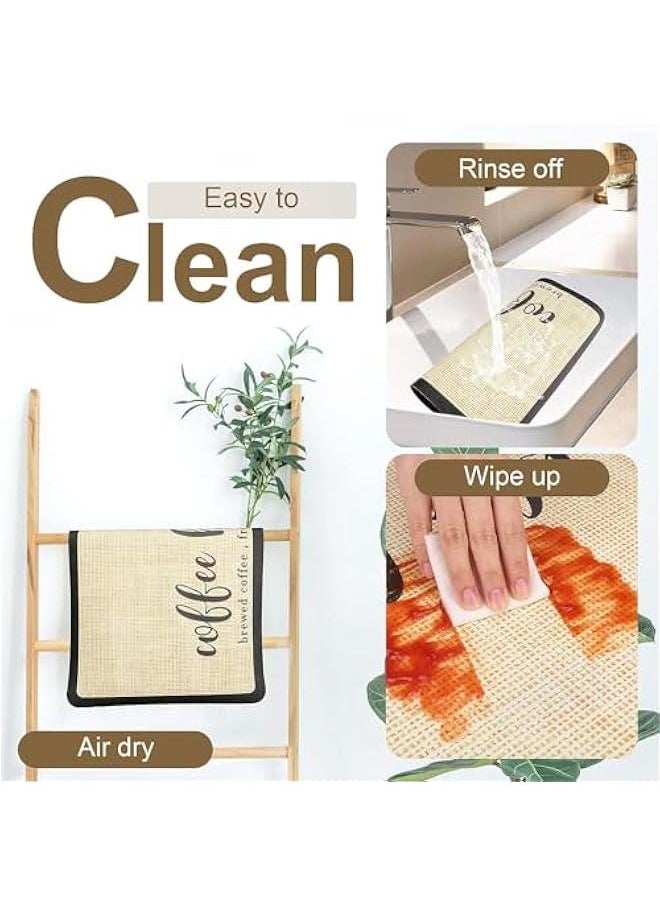 HOOKOR Coffee Rubber Service Mat Bar Non Slip | Dish Glass Drying Mat Flexible Coasters Leakproof Coffee Shops Restaurant Kitchen Counter Top  - Image 5