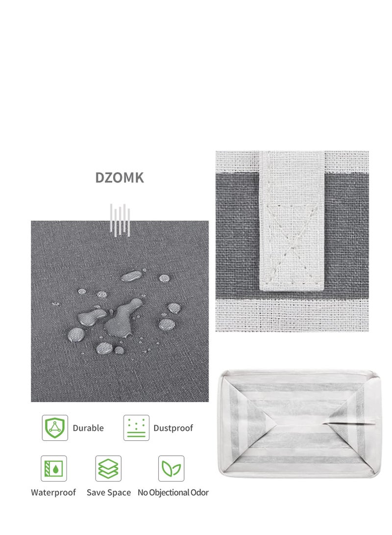 3pcs سلة الغسيل الكبيرة ، 80L للطي سلة الغسيل الكبيرة مع مقبض المحمولة مستقلة للماء سلة الغسيل لعبة سلة تخزين الملابس ( رمادي متدرج ) - Image 5