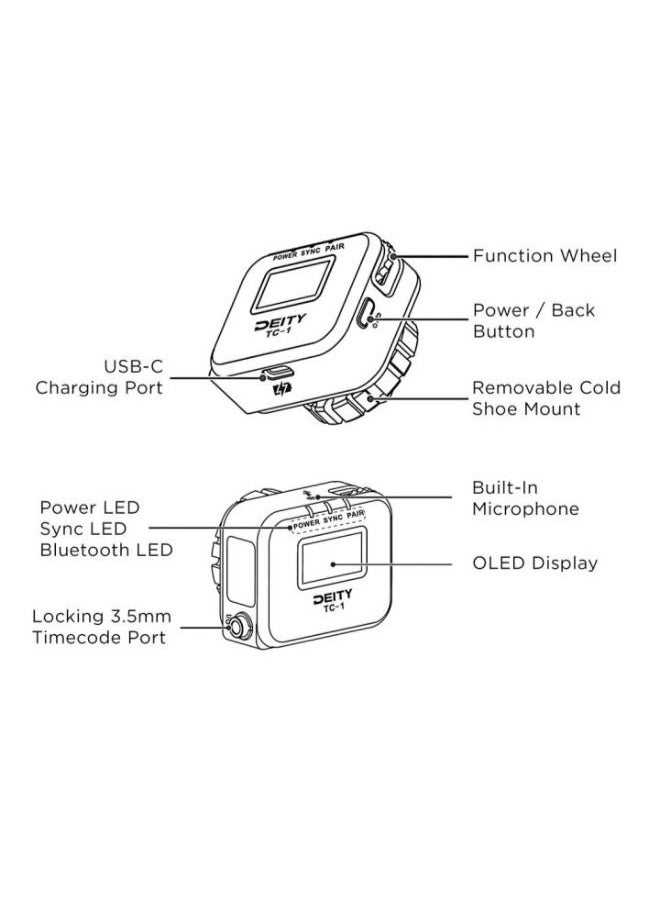 Deity Deity Microphones TC-1 Wireless Timecode Generator Box (Bluetooth, 2.4 GHz)  - Image 5