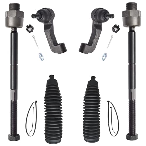 ASUPRICOS 6pcs Front Steering Kit Tie Rod End Inner and Outer and Boots for Jeep Liberty 2002-2005 - Image 1