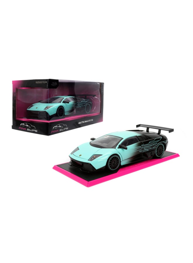 JADA Pink Slips 1:24 - Lamborghini Murciélago, Die-Cast Car with Base, Toys for Kids and Adults - Image 4