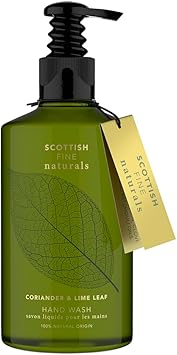 Scottish Fine Soaps Scottish Fine Naturals Hand Wash Coriander and Lime Leaf Enriched With Vitamin B5 Hydrating Soothing Regenerative Sensitive Formula Vegan Friendly 300ml - Image 1
