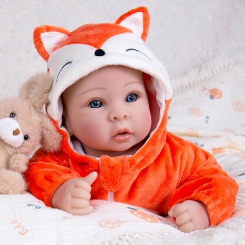 Aori Baby Dolls Lifelike 17 Inches Realistic Baby Girl Doll Set with Feeding Toy Kit That Look Real Nice Companion Gift Set for Kids GrandParents Collection - Image 5