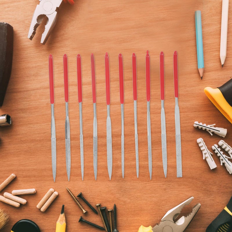 10Pcs Precision Needle File Set For Metalworking Jewelry Glass Stone Fine Sanding - Image 5
