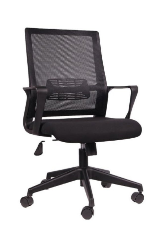 GGEROU - Ergonomic Office Chair, Home Desk Chair Height Adjustable Computer Chair with Lumbar Support Backrest Armrest Executive Rolling Swivel Back Task Chair Black - Image 1