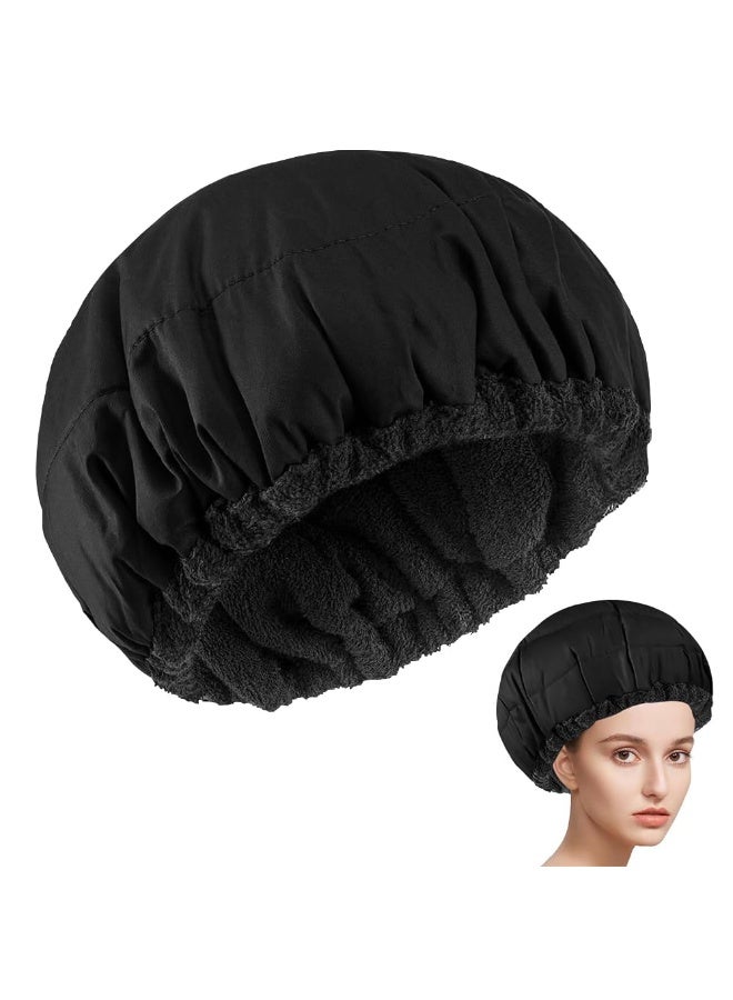 Yakiter Cordless Deep Conditioning Heat Cap, Yakiter A Hot Head Cap to Hydrate, Moisturize and Condition, 100% Natural Cotton Flaxseed Seed Interior (Black) - Image 1