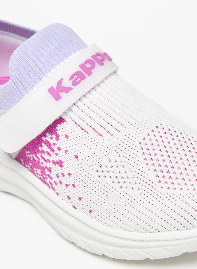 كابا Girls' Mesh Textured Slip-On Walking Shoes with Hook and Loop Closure