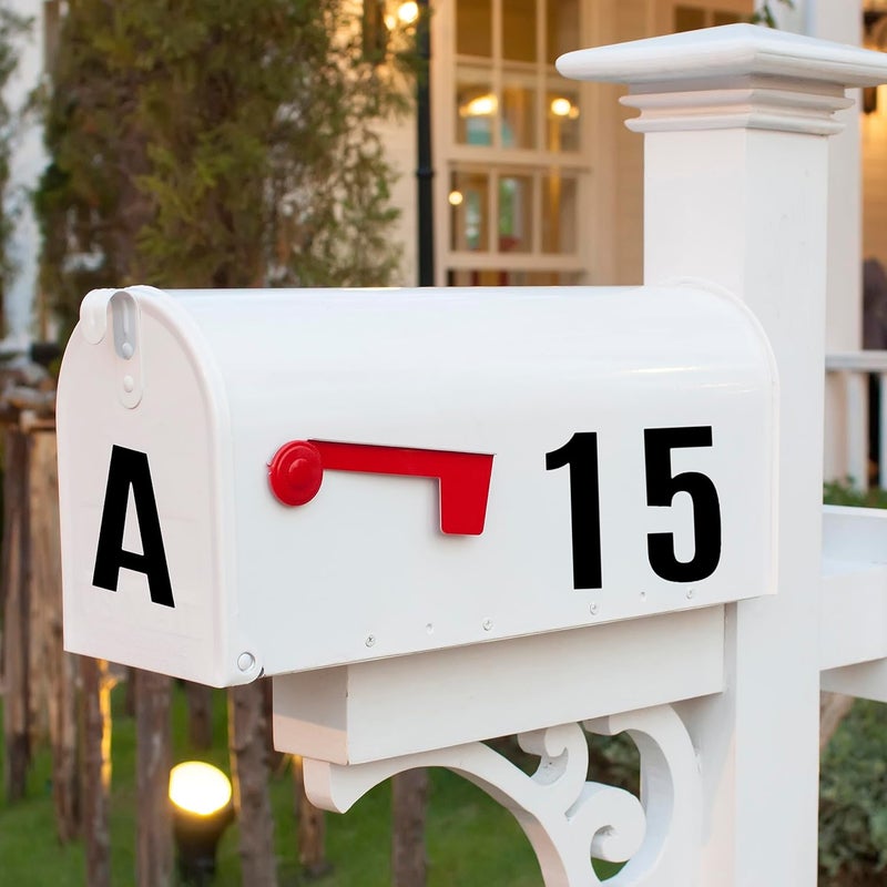 Debinolo 15 Sheets Large Self Adhesive Vinyl Letters Numbers Kit, 4 Inch Mailbox Numbers Stickers for Mailbox, Signs, Window, Door, Cars, Trucks, Home, Business, Address Number, lockers (4 Inch, Black) - Image 2