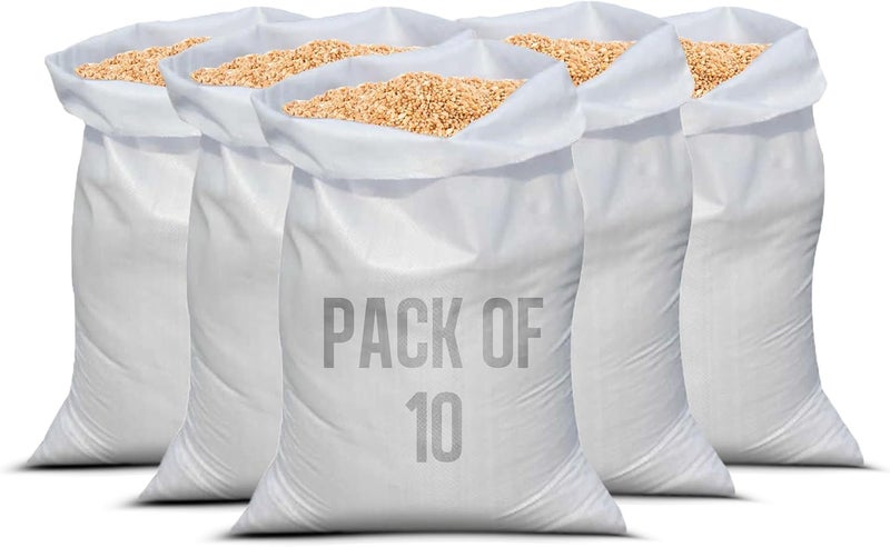AQBAH Polypropylene Empty HDPE Bag, Bori, Bora For Multipurpose Packing Ideal for Home Shifting, Storage, and Transport White (10) - Image 2