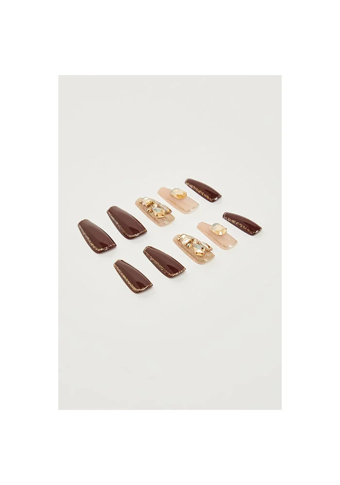 R&b Wearable Stick-On Nails Set
