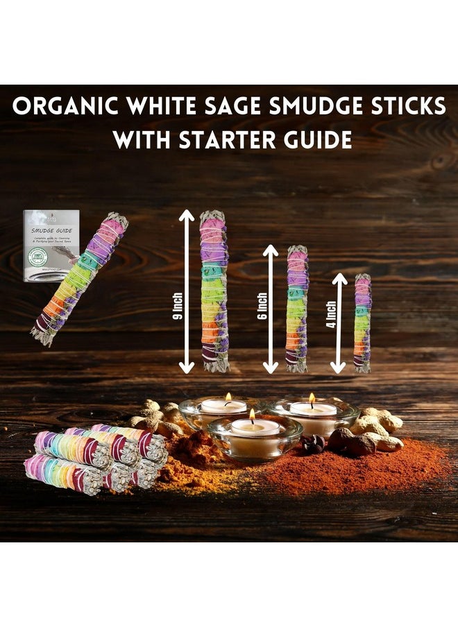 Ancientveda - Rose Petals & Organic White Sage Smudge Sticks With Flowers For Cleansing Home, Meditation, Yoga, Healing And Smudging | Sustainably Sourced California White Sage Bundles (3 Pack - 6 Inch) - Image 1