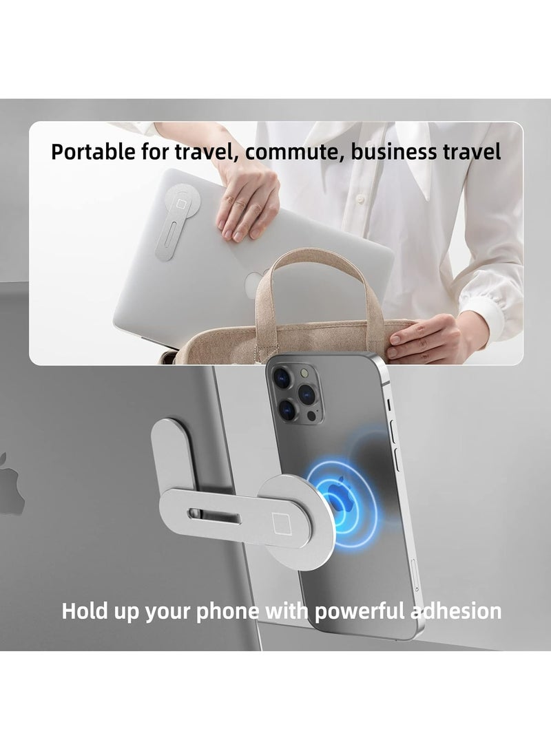 MODERN HOME Magnetic Phone Holder for Laptop, 90° Adjustable Desktop Monitor Laptop Phone Side Mount Fits All IPhone Series, Slim Portable Foldable Computer Monitor Expansion Bracket for Mobile Phone  - Image 4