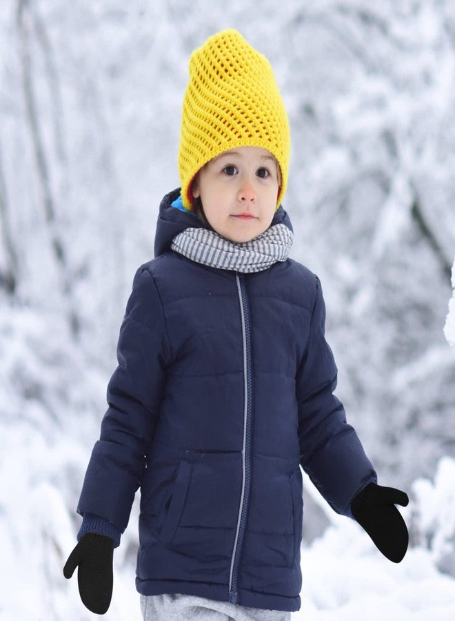 ONESING 5 Pair Toddler Mittens Magic Stretch Knit Toddler gloves for Unisex Baby Warm Gloves for Kids, Mixcolor, One size - Image 5