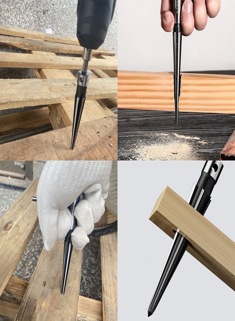 Hand tools - Conical reamers - Handheld reamers for tapered holes on wooden boards, aluminum plates, and steel plates - Chamfering 3-13mm/5-16mm - Hexagonal shank for hand held reamers - Image 2