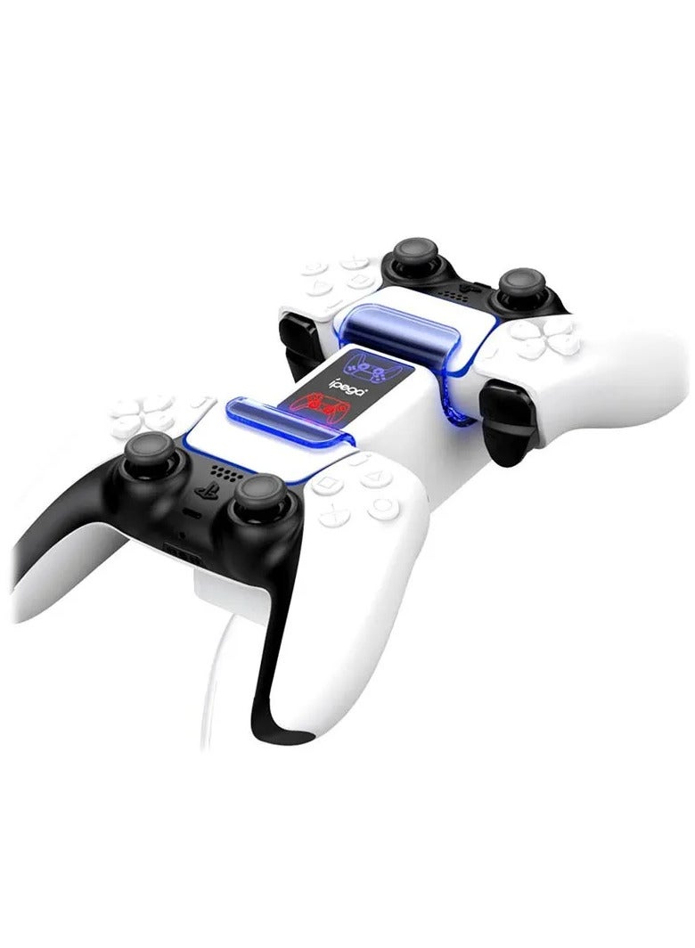 iPega PG-P5003 Dual Charger Dock for PS5 Controller with USB Cable and Charging Indicators - Image 5