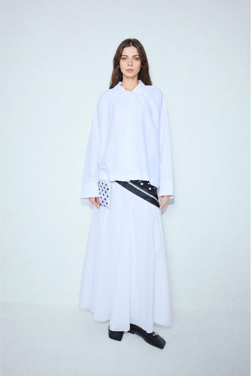 DeFacto White Woman White Poplin Long Sleeve Tunic Casual - Image 2
