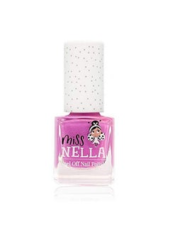 Miss NELLA MISS NELLA SUMMER SPARKLE 5 Varnish set- Watermelon- pink, Blueberry- purple, Marshmallow -coral, Peach, Banana- Yellow, Peel Off kids Nail Polish  - Image 4