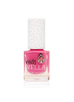 Miss NELLA MISS NELLA SUMMER SPARKLE 5 Varnish set- Watermelon- pink, Blueberry- purple, Marshmallow -coral, Peach, Banana- Yellow, Peel Off kids Nail Polish  - Image 3