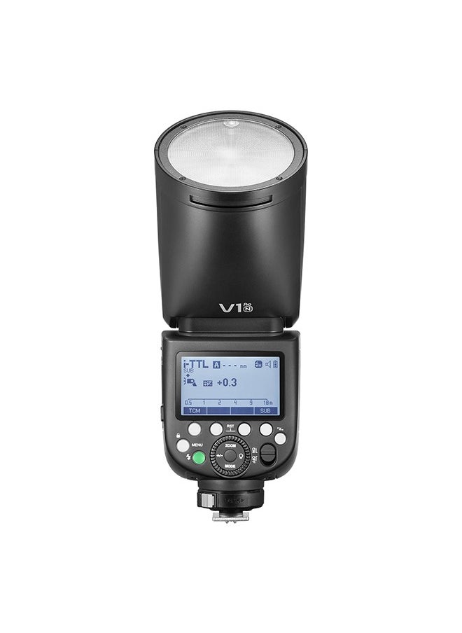 Godox - GODOX V1 PRO N Camera Flash 2.4G Wireless Speedlight 1/8000s HSS 1.3s Recycle Time with M/TTL Flash Mode Type-C Powered with Sub Flash Speedlite Compatible with Nikon Cameras - Image 1