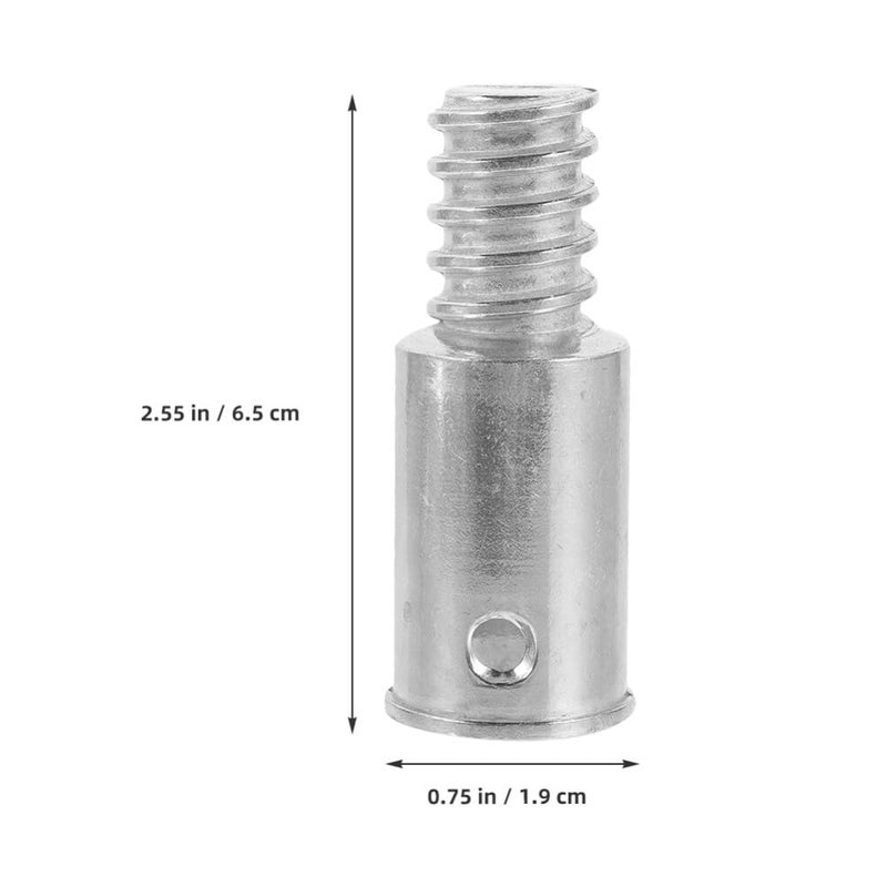 HOLIDYOYO Threaded Tip Replacement 19mm Pole Handle Replacement Extension Pole Adapter Tips Metal Threaded Handle Tips End Adapter for Wood Metal Pole Stick Mop Broom Brush - Image 4