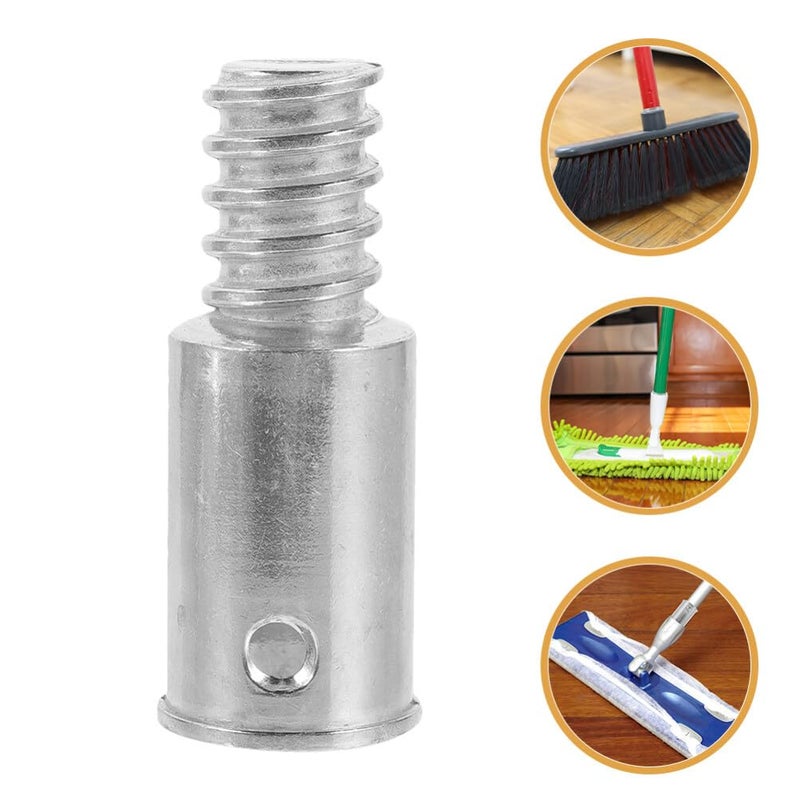 HOLIDYOYO Threaded Tip Replacement 19mm Pole Handle Replacement Extension Pole Adapter Tips Metal Threaded Handle Tips End Adapter for Wood Metal Pole Stick Mop Broom Brush - Image 3