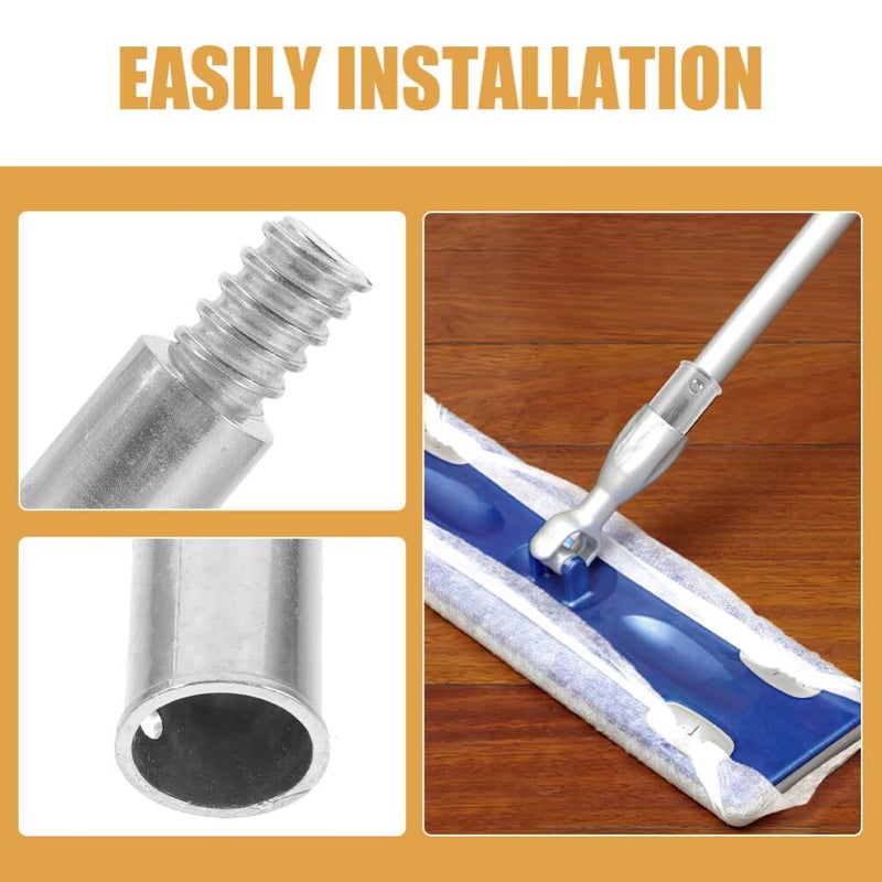 HOLIDYOYO Threaded Tip Replacement 19mm Pole Handle Replacement Extension Pole Adapter Tips Metal Threaded Handle Tips End Adapter for Wood Metal Pole Stick Mop Broom Brush - Image 5