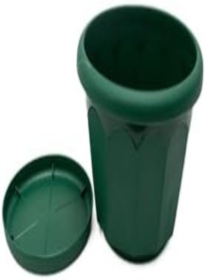 AKDC Lotus Plastic Green Planter 8 With Tray 12X15X12 Green  - Image 5