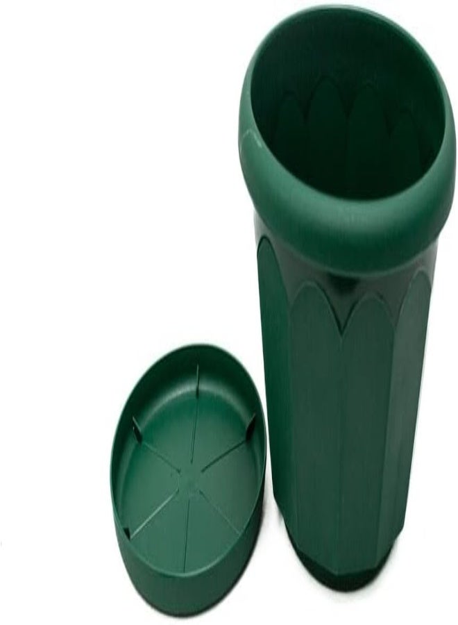 AKDC Lotus Plastic Green Planter 8 With Tray 12X15X12 Green  - Image 2