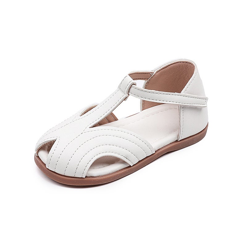 Girls'' silver Peet-toe Sandals 2025 Summer New Children''s Shoes Girls Princess Roman Shoes Children''s Wrap-up Shoes - Image 5