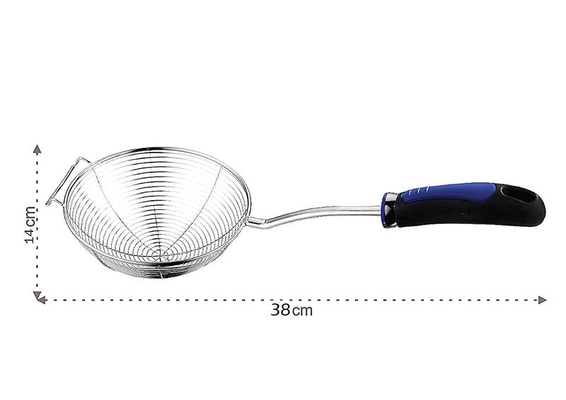 QUALIZA Puri Strainer Poori Jhara Deep Fry Mesh Strainer Puri Bhajiya Gota Pakoda Strainers 1 PC - Image 3