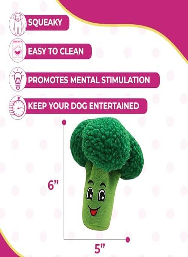 Glow Pups لعبة كلب قطيفة على شكل بروكلي تصدر صوتاً عند الضغط عليها - Image 2