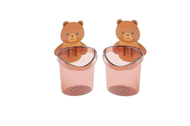 Gra8 Gra8 Teddy Bear Toothbrush Holder Cup // Wall Mount Teddy Bear Toothbrush Holder Case for Keeping Toothpaste, Cream, Lotion & Shampoo (1Pcs) (Multicolor) - Image 5