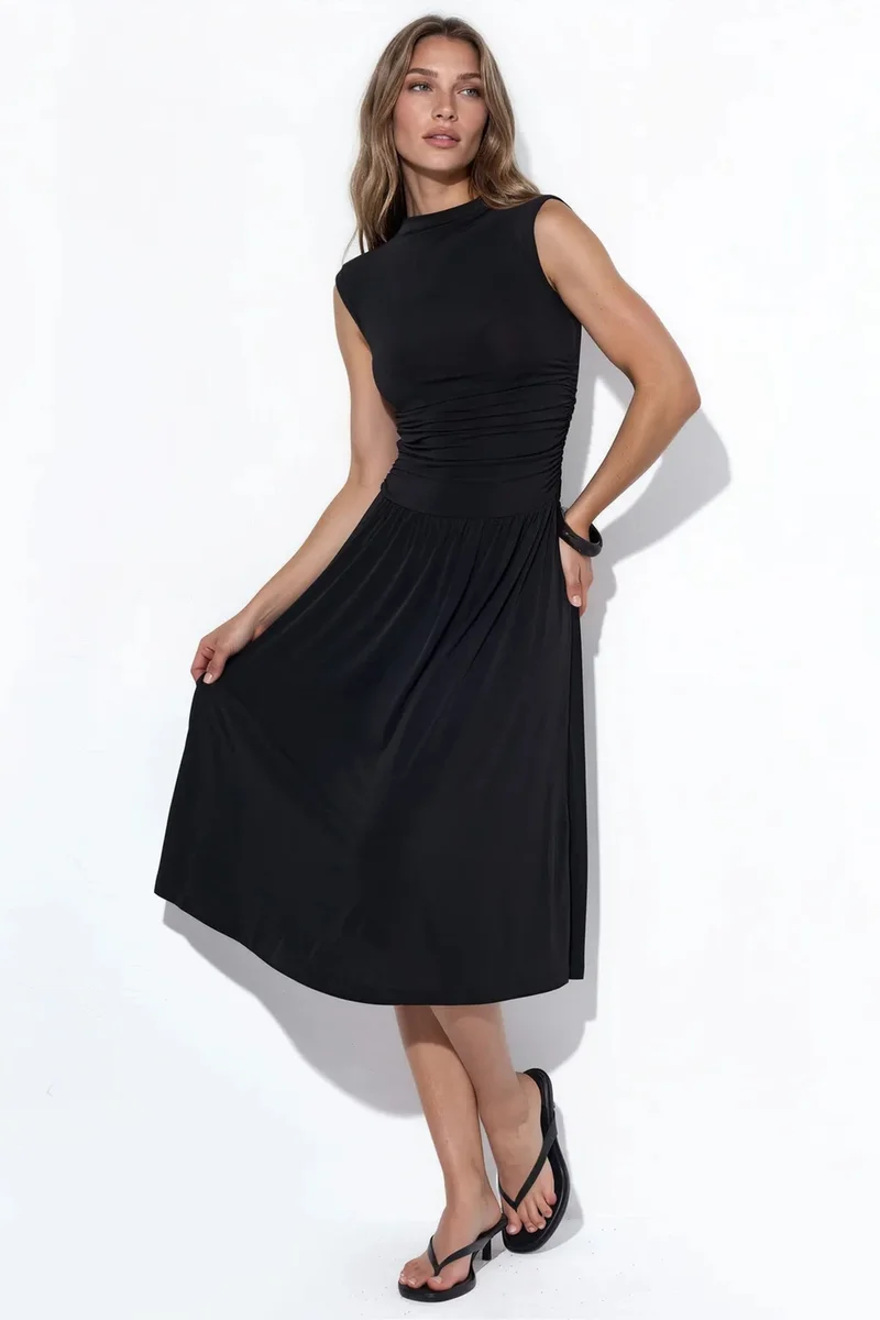 بوسيم BUSEM Sleeveless Jersey Maxi Dress