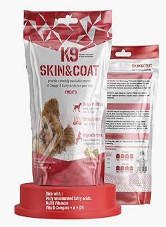 K9 Holistic Health Skin & Coat Treats for Dogs - Specialized Wellness Series, 80g