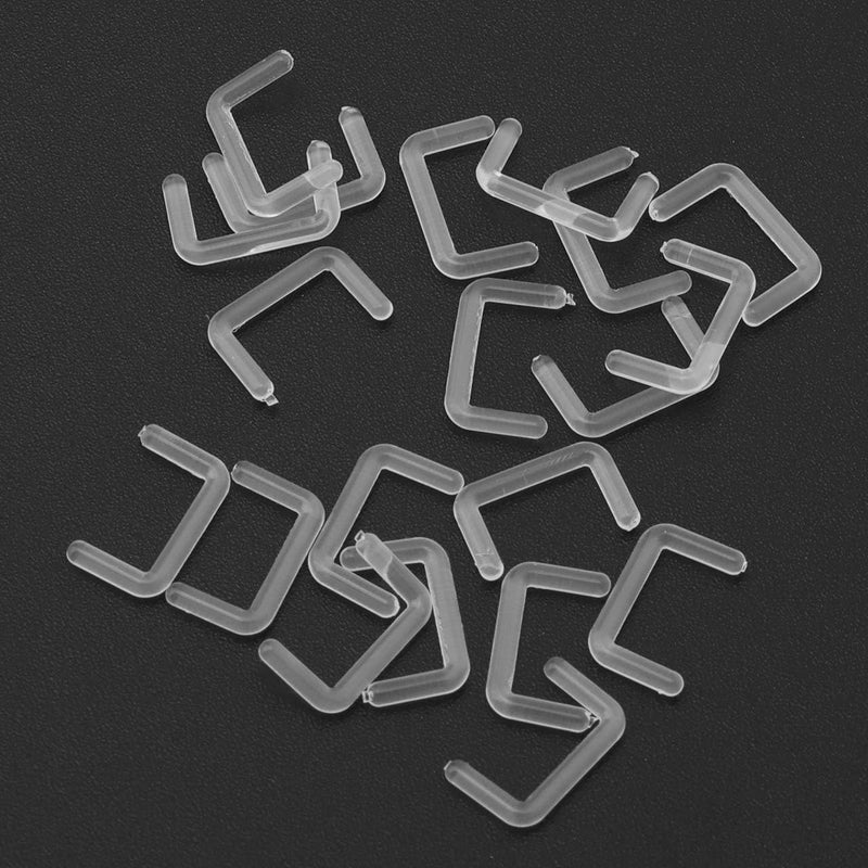 PiercingJ 20pcs 14G 16G Clear Bioflex Septum Rings Retainers Flexible Acrylic Nose Ring Retainer U-Shaped Piercing Hider Body Jewelry - Image 3
